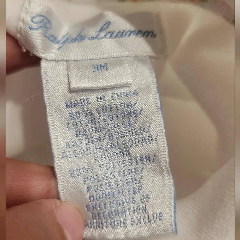 Ralph Lauren Velour Onesie Size 3 Months